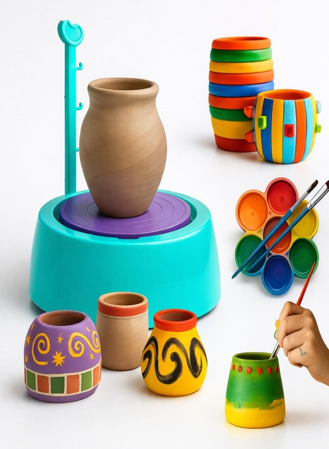 SamBaby Kids Pottery Wheel Pottery with Clay for Kids Play Game - Image 1