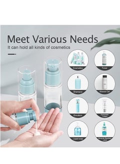 KASTWAVE Vacuum Cosmetic Bottles Toiletries, Plastic Airless Cosmetic Containers for Toner and Lotion, Travel Size Toiletry Set with Vacuum Pump Spray Bottles  - Image 4