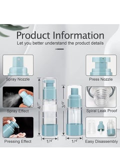 KASTWAVE Vacuum Cosmetic Bottles Toiletries, Plastic Airless Cosmetic Containers for Toner and Lotion, Travel Size Toiletry Set with Vacuum Pump Spray Bottles  - Image 3