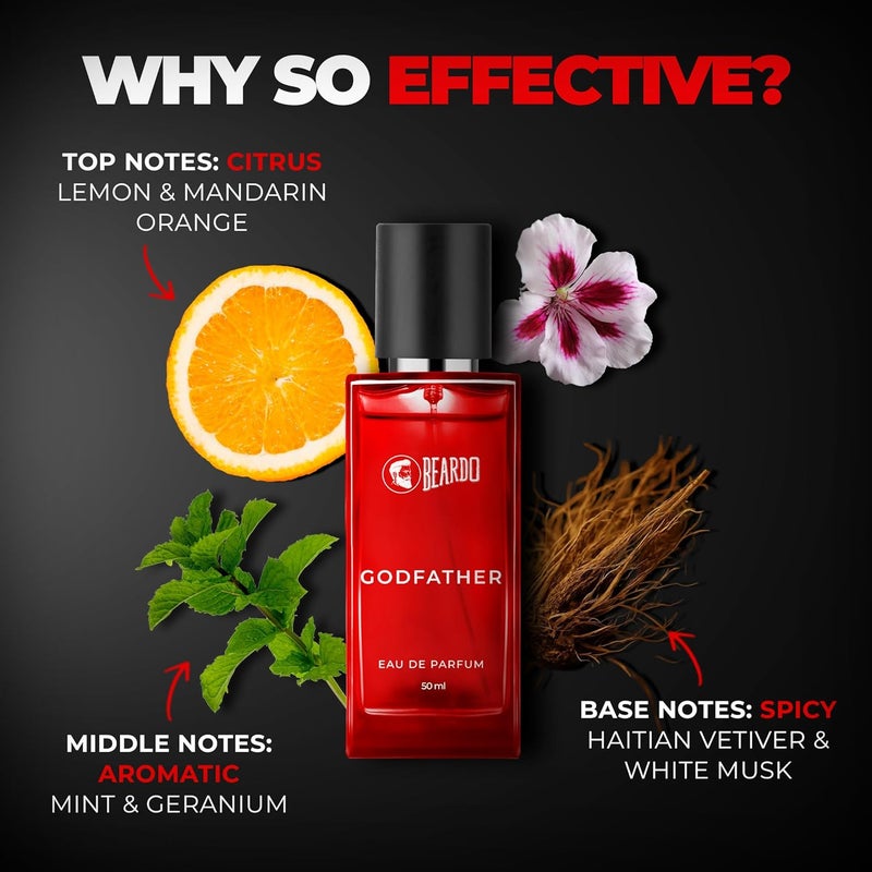 Beardo Godfather Eau de Parfum for Men, 50ml - Aromatic and Spicy Long-Lasting Fragrance for Date Night - Image 5