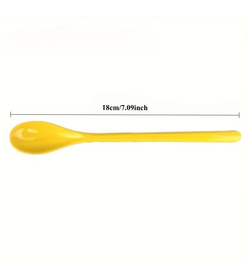 10 Pieces Colorful Long Handle Heavy Duty Plastic Coffee Stirring Spoons For Coffee Tea Soup Desserts Durable Stirring Stick Ideal For Cafes Restaurants - Image 3