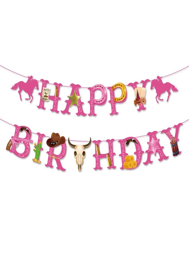 Lide Road Cowgirl Themed Party Decorations - Cowboy & Cowgirl Birthday Banner for Horse Birthday Party, Baby Shower & Western Party Supplies - Image 4