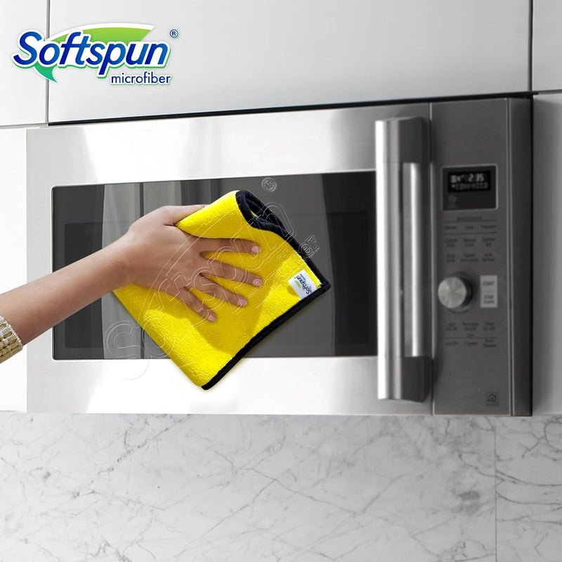 SOFTSPUN 900 GSM, Microfiber Double Layered Silk banded Edge Cloth 40x60 Cms 2 Piece Towel Set, Extra Thick Microfiber Cleaning Cloths Perfect for Bike, Auto, Cars Both Interior and Exterior. - Image 2