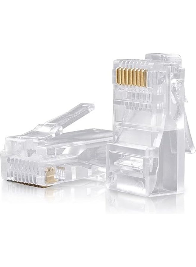 Terabyte RJ45 Connector 8P8C UTP Network Plug for CAT5 CAT5E CAT6 Stranded Cable Solid Crystal Head 100PCS Jar - Image 4