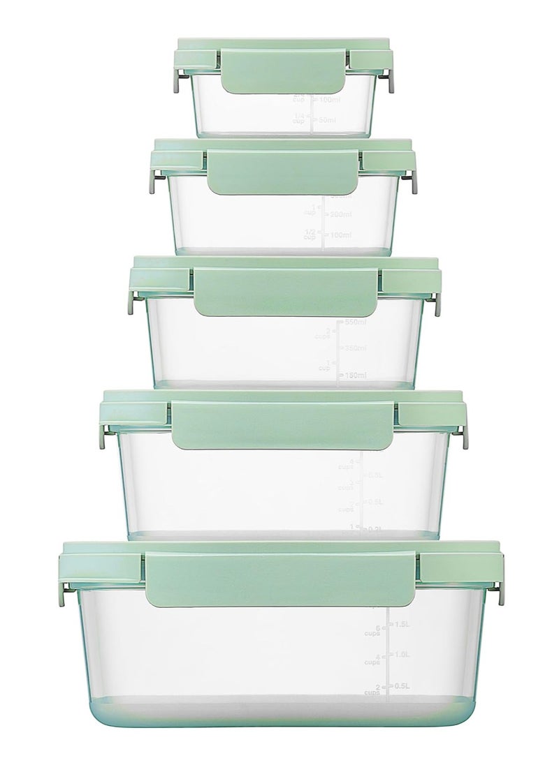 LOCK & LOCK LocknLock Nestopia Set of 5 Containers (230ml, 500ml, 920ml, 1.6L, 2.7L) - Airtight, Microwave & Freezer Safe, Made in Vietnam  - Image 2