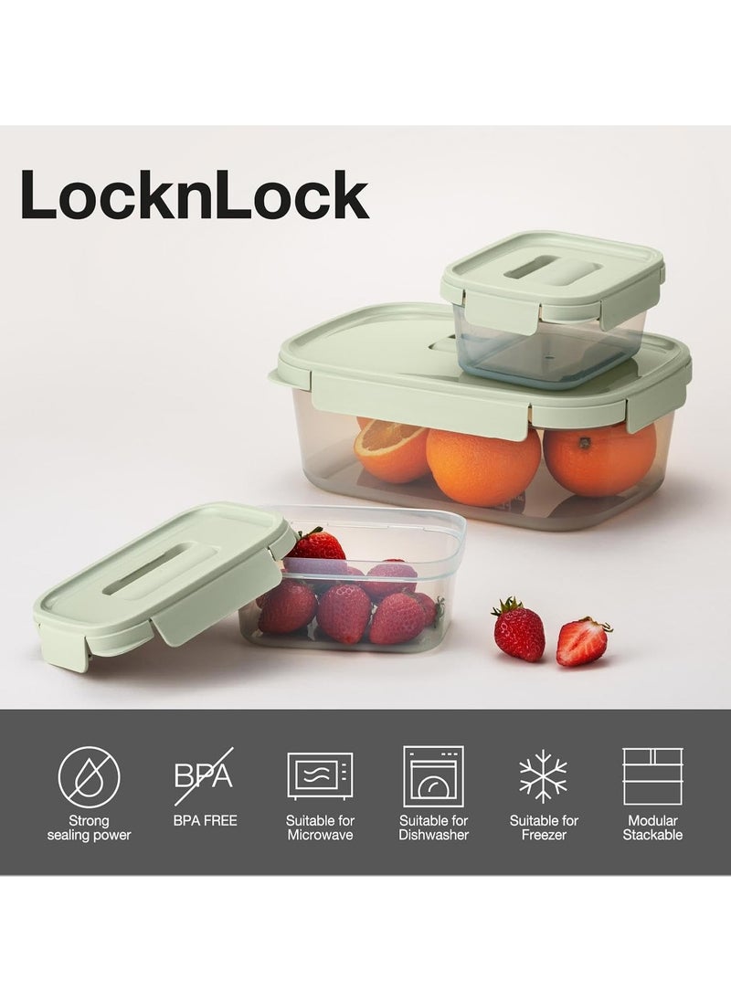 LOCK & LOCK - LocknLock Nestopia Set of 5 Containers (230ml, 500ml, 920ml, 1.6L, 2.7L) - Airtight, Microwave & Freezer Safe, Made in Vietnam - Image 1