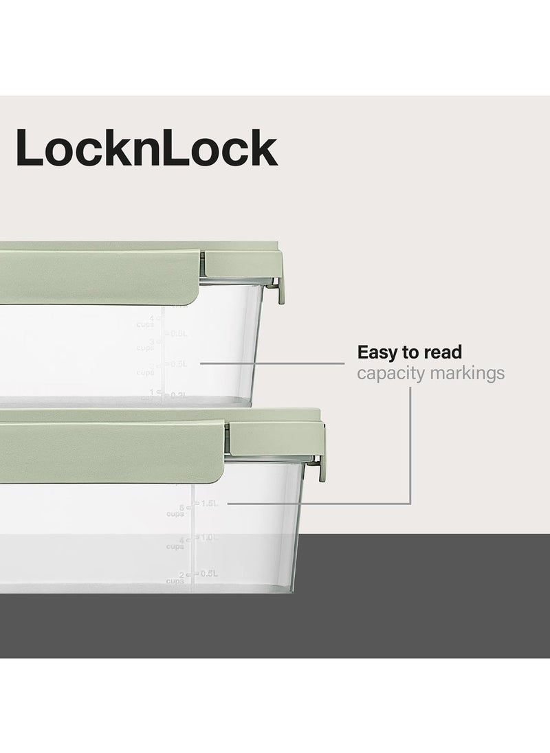 LOCK & LOCK - LocknLock Nestopia Set of 5 Containers (230ml, 500ml, 920ml, 1.6L, 2.7L) - Airtight, Microwave & Freezer Safe, Made in Vietnam - Image 1