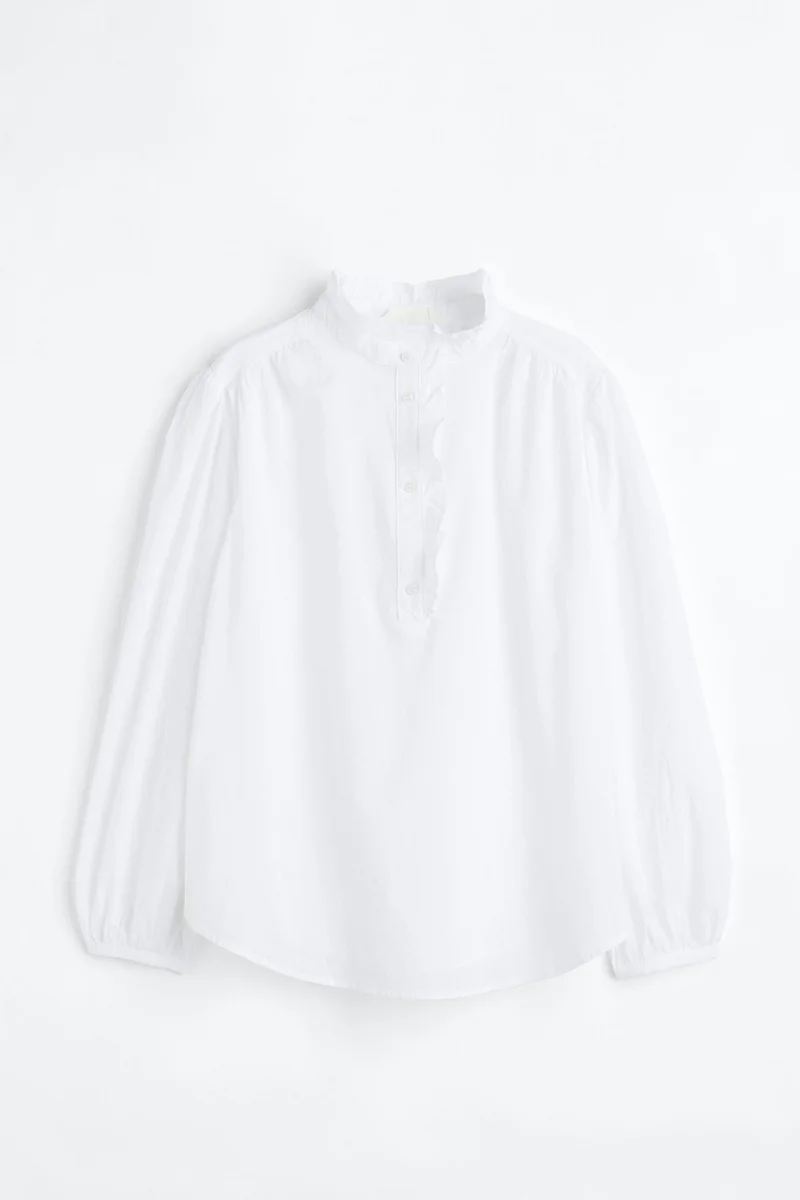 اتش اند ام بلوزة مكشكشة