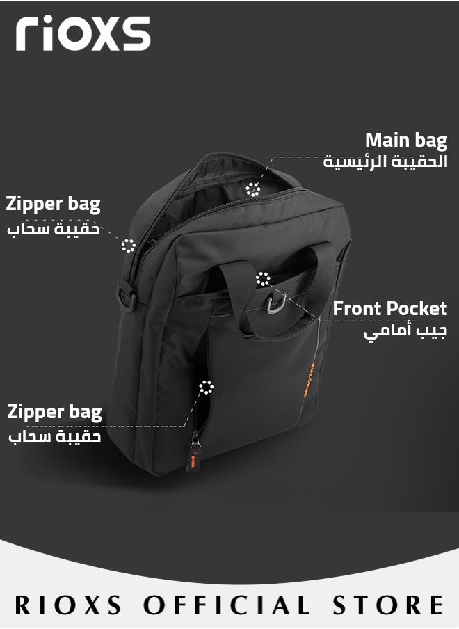 RIOXS Men's Daily Use Messenger Bag Shoulder Bag for All-Purpose Use Man Purse Carry Travel Crossbody Bags for School Work Business  - Image 4
