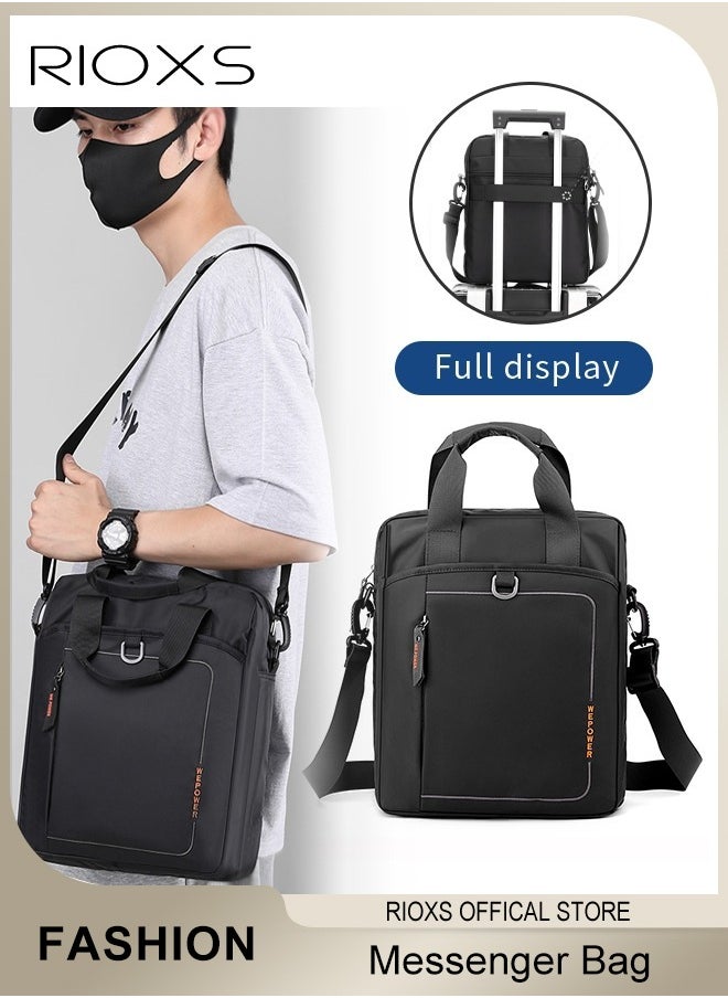 RIOXS Men's Daily Use Messenger Bag Shoulder Bag for All-Purpose Use Man Purse Carry Travel Crossbody Bags for School Work Business  - Image 2
