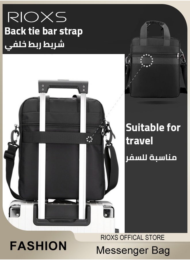 RIOXS Men's Daily Use Messenger Bag Shoulder Bag for All-Purpose Use Man Purse Carry Travel Crossbody Bags for School Work Business  - Image 5