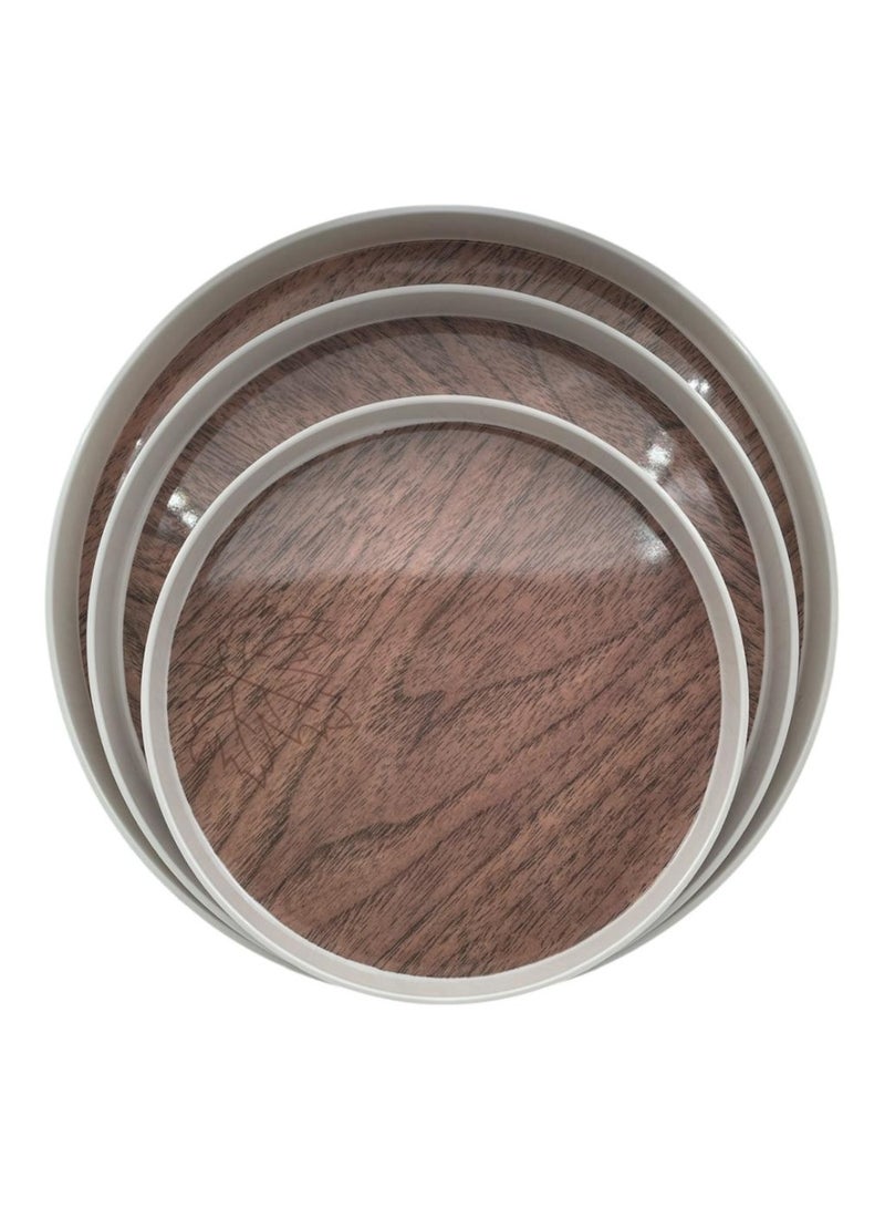 Luxury 3-Piece Melamine Serving Tray Set - Image 2