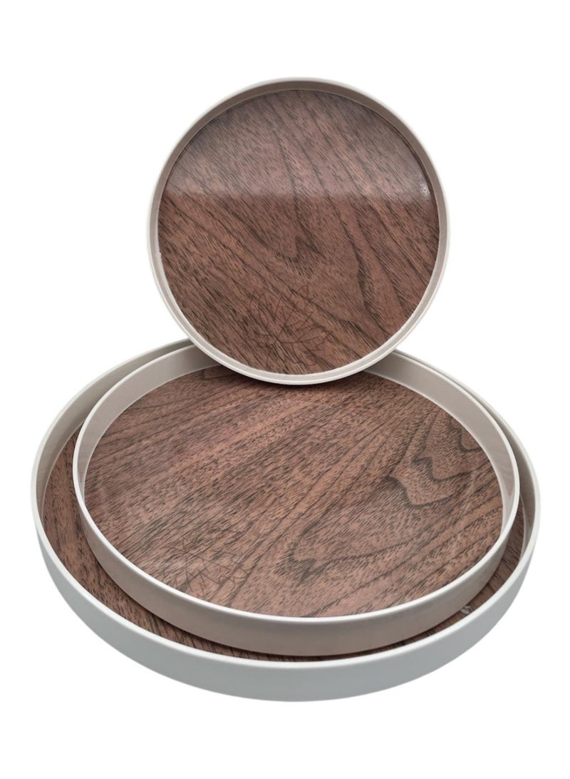 Luxury 3-Piece Melamine Serving Tray Set - Image 3