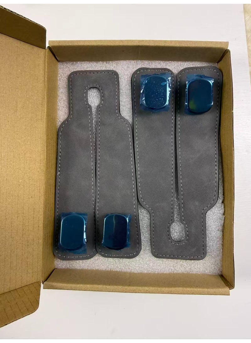 خطّافان لمساند مقاعد السيارة من الجلد الفاخر، خطافات متعددة الاستخدامات تناسب جميع أنواع السيارات (رمادي) - Image 4