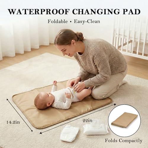MOMINSIDE Diaper Bag Tote Hospital Bag Purse for Women, Large lightweight Baby Bag for Travel fits 40oz Tumbler for Travel,Nurse,Office with 13 pockets,changing pad,Brown - Image 2