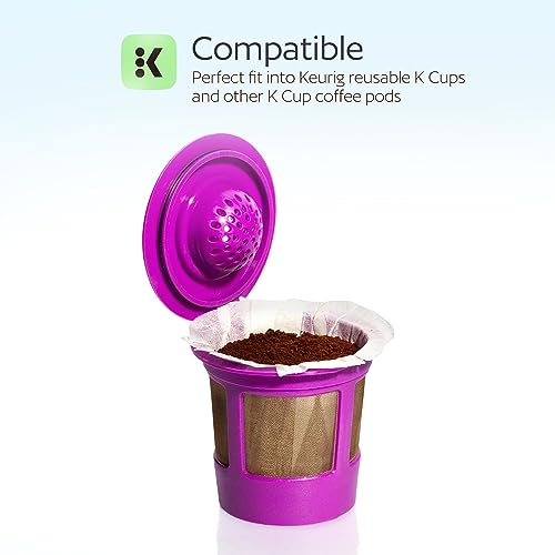 GoodCups Disposable K Cup Filters, 100 Count Disposable Paper Filters for Keurig Reusable K Cups, White - Image 2