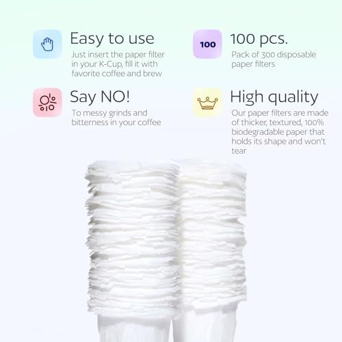 GoodCups Disposable K Cup Filters, 100 Count Disposable Paper Filters for Keurig Reusable K Cups, White - Image 3