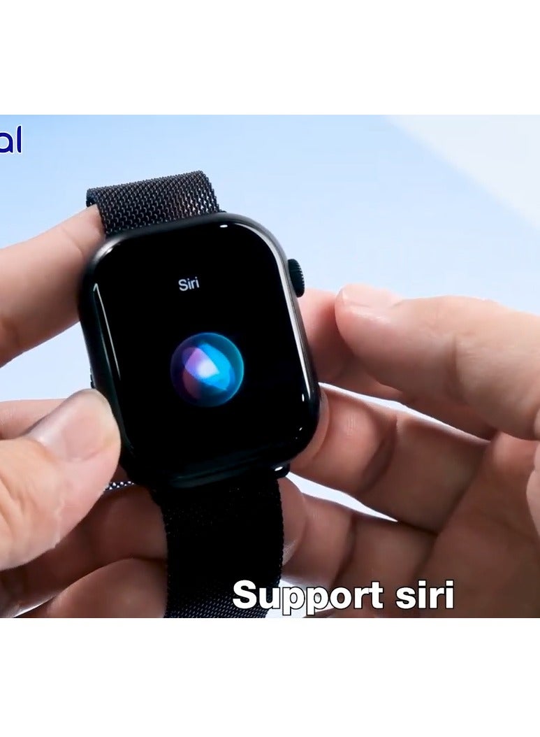 Telzeal WH10 PRO Series 10 Smartwatch Waterproof with 3 Strap Options & Wireless Charging Designed for Ladies and Gents Black - Image 5