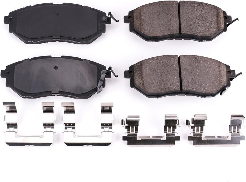 POWERSTOP Front Brake Pads For Subaru B9 Tribeca 2006-07 |Forester 2014-17 |Legacy 2005-19 |Outback 2010-19 |Tribeca 2008-14 - Ceramic Brake Pads With Installation Hardware, 17-1078 - Image 2
