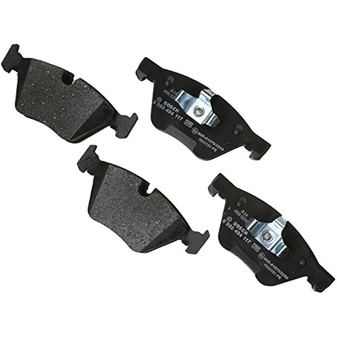 ريحني مجموعة وسادات الفرامل القرصية من Bosch 0986494117 EuroLine لبي إم دبليو 200709 323i 2006 325i 2006 325i 2007 328i 2007 328xi 2006 330i 2006 330xi 2007 335xi 200407 525i 2012 X1 200916 Z4 الأمامية - Image 1