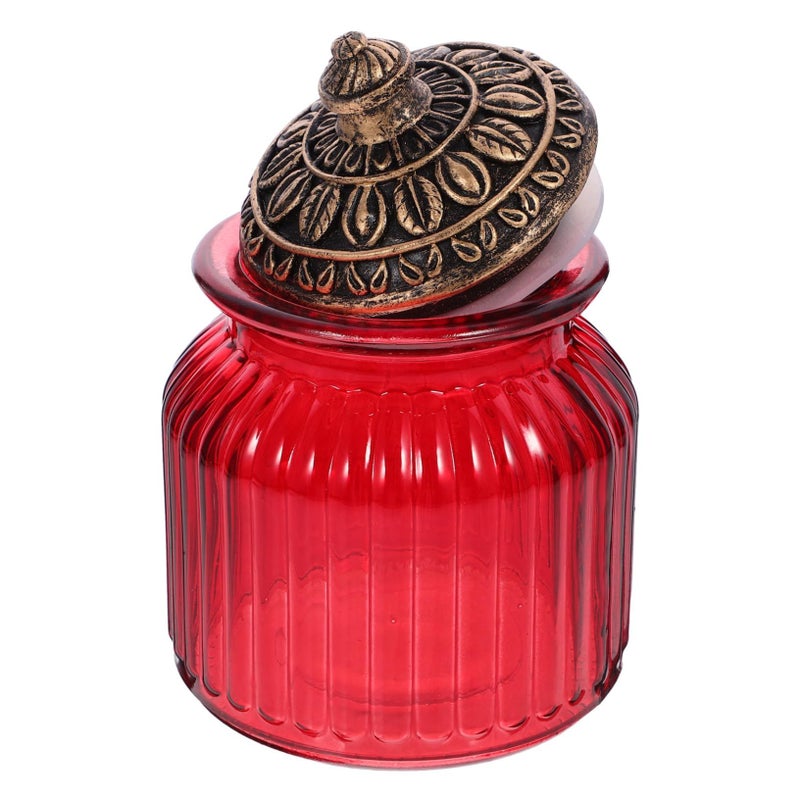 Garneck Mini Glass Sealed Storage Canister With Resin Lid Airtight Food Container For Tea - Image 2