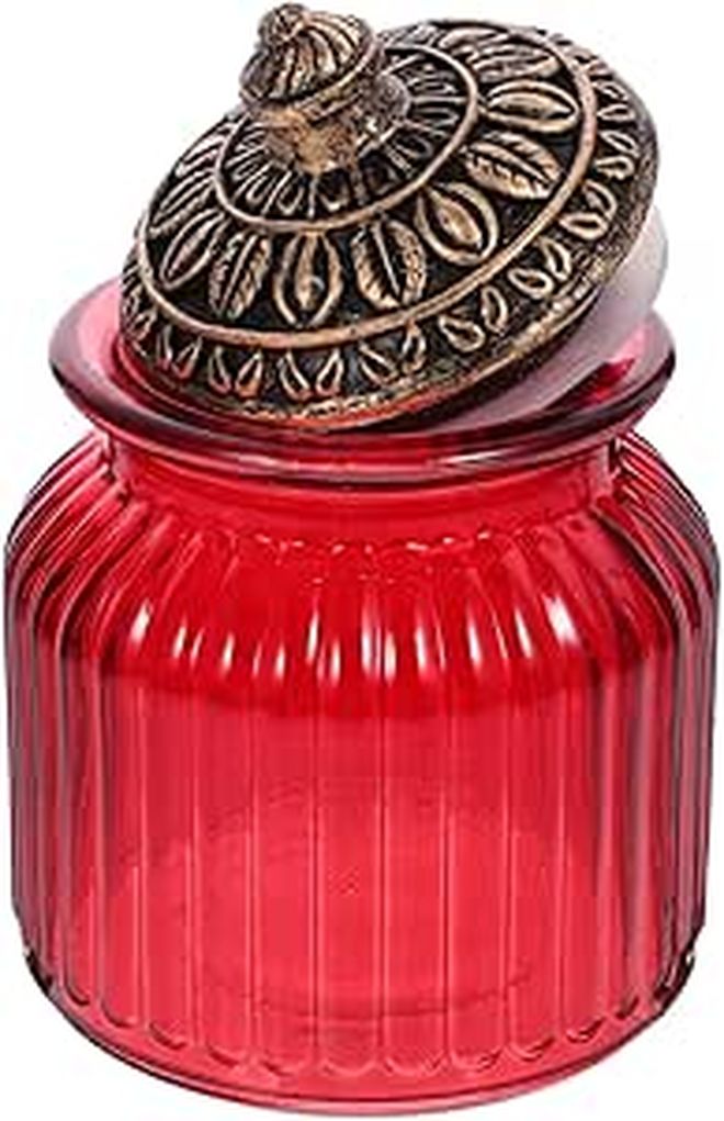 Garneck Mini Glass Sealed Storage Canister With Resin Lid Airtight Food Container For Tea - Image 1