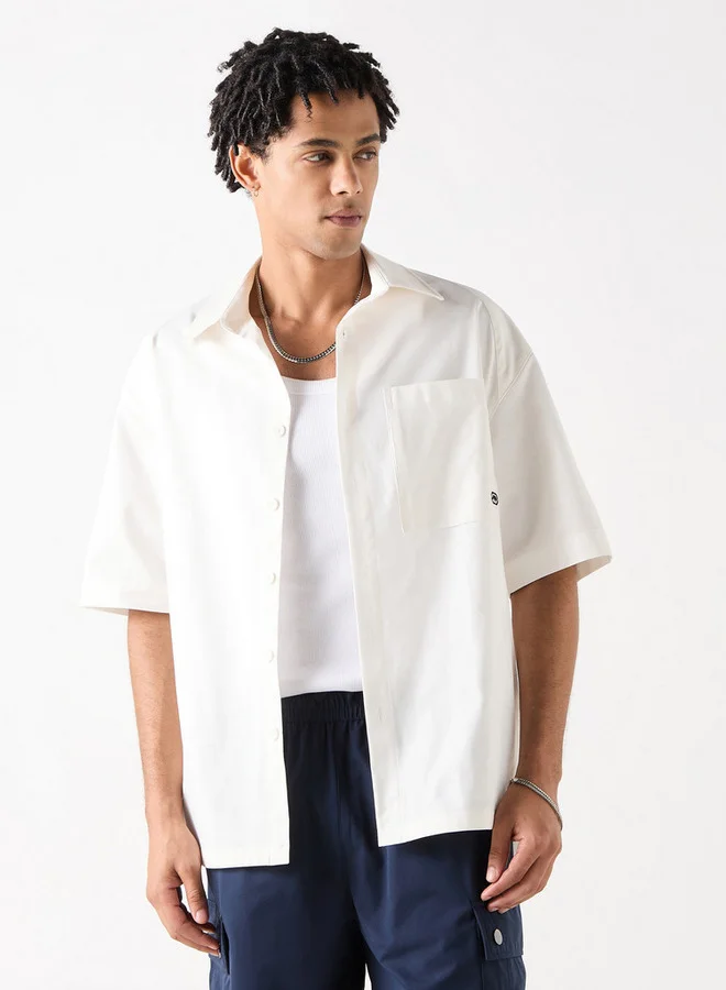 Ecko Unltd. Ecko Relaxed Fit Shirt with Pocket and Short Sleeves