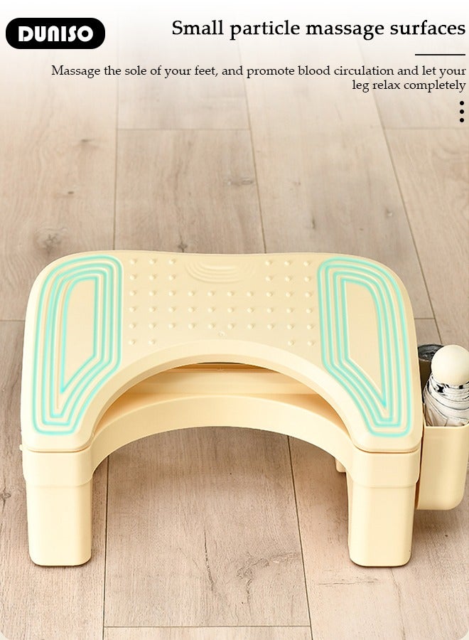 DUNISO Office Foot Rest for Under Desk, Adjustable Height Footstool, Foot Stool with Massage Texture, Non-Slip Toilet Stool, Ergonomic Foot Rest for Pressure Relief, Comfortable Foot Stool for Home, Office, School - Image 5