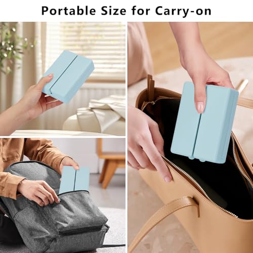 FYY Daily Pill Organizer,7 Compartments Portable Travel Pill Case/Box for Purse Pocket to Hold Vitamins,Cod Liver Oil,Supplements and Medication-SkyBlue, [Folding Design] - Image 3