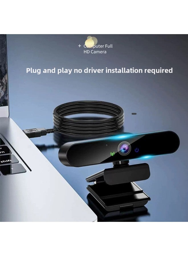 USB Webcast Conference Camera 4K HD External Desktop Laptop Auto Focus Driver-Free-Color:HD Ink Black 1080p 【built-in Microphone】】 - Image 5