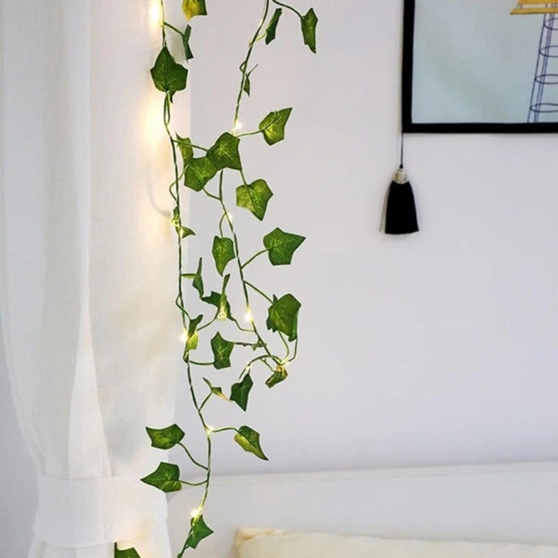 String Light 2.2m 25 Lamp Beads Constant Bright - Artificial Leaves Lifelike Design for Bedroom Dorm Holiday Party Indoor Decor Photo Prop - Image 3
