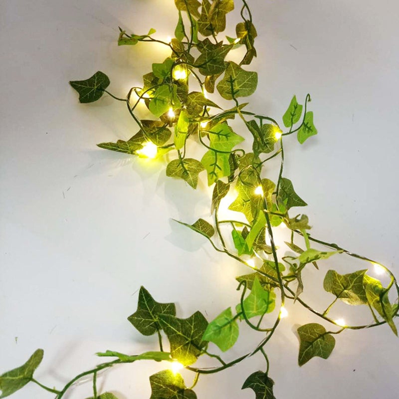 String Light 2.2m 25 Lamp Beads Constant Bright - Artificial Leaves Lifelike Design for Bedroom Dorm Holiday Party Indoor Decor Photo Prop - Image 5