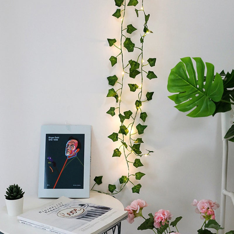 String Light 2.2m 25 Lamp Beads Constant Bright - Artificial Leaves Lifelike Design for Bedroom Dorm Holiday Party Indoor Decor Photo Prop - Image 4