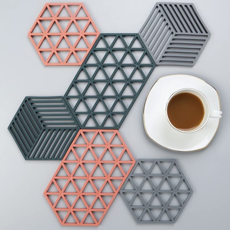 gratixell gratixell Silicone Table Mats Heat Resistant Hot Pans Non-Slip Pot Holders Placemat for Bowl Dishes Kitchen Cooking Dining - Image 3