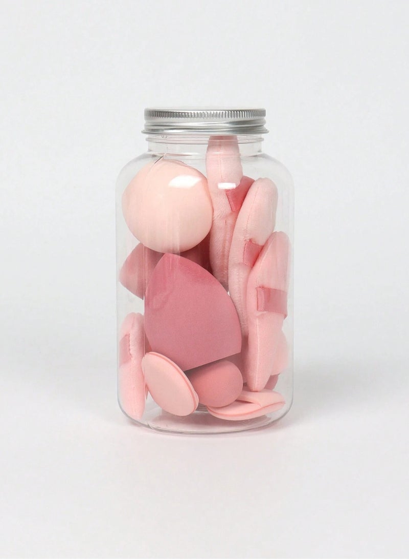 KHAJUL 15-Piece Makeup Sponge Set- Multi soft color Mini Makeup Sponge, Powder Puff Long Lasting Beauty Sponge Wet & Dry Use for Women (Pink) - Image 5