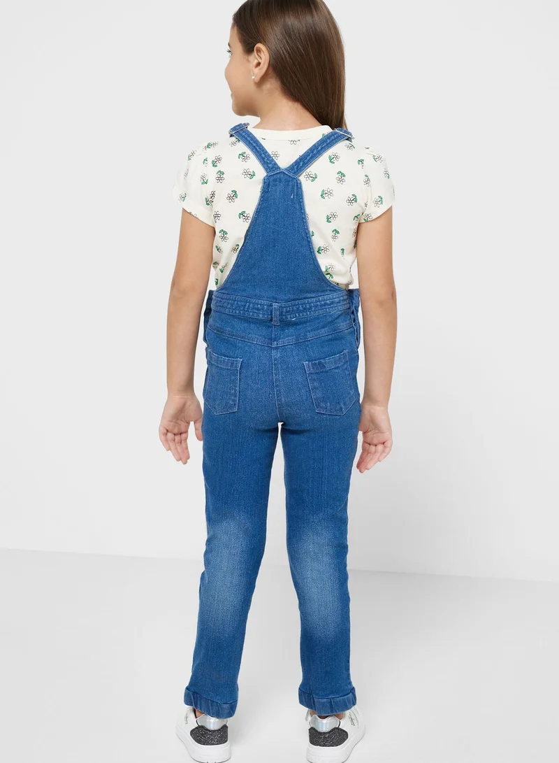 بنياتا Girls Dungarees