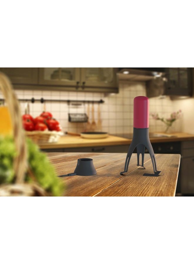 Uutensil Stirr Plus - The Unique Automatic Pan Stirrer with Timer - Rechargeable USB Stand - Red - Image 2