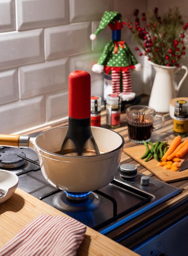 Uutensil Stirr Plus - The Unique Automatic Pan Stirrer with Timer - Rechargeable USB Stand - Red - Image 4