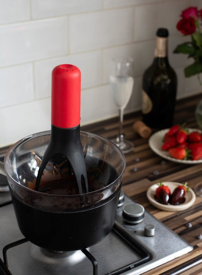 Uutensil Stirr Plus - The Unique Automatic Pan Stirrer with Timer - Rechargeable USB Stand - Red - Image 3