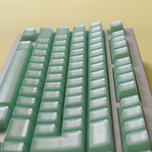 REDQIN ULTRAEQUIP Jade Keycaps, 160 Keys Double Shot, PBT RSA Profile, Translucent Shine Through Custom Keycap Set with Split/ 7U Spacebar for Alice ISO ANSI/ 61/64/84/87/100/104/108 Mechanical Keyboard - Image 2