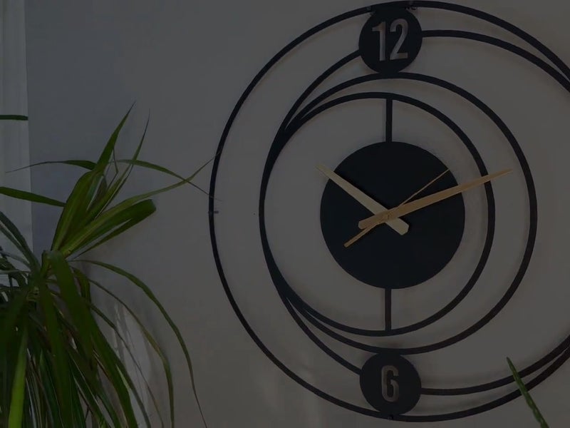 AVVIC MART Wall Clock Stylish Metal Analog Wall Clock for Living Room, Bedroom, Office, Kitchen, Home and Hall | Antique Fancy Big Size Modern Wall Watch (Black(DA-189), 60 CM) - Image 3