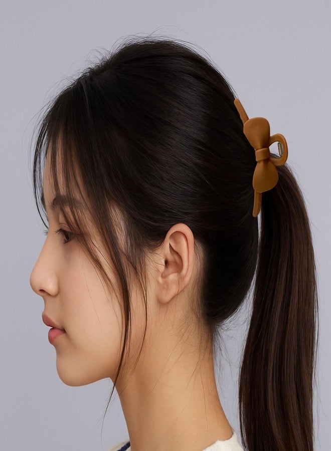 Luxelocks Pack of 12pcs Medium size mix design hair claw, 6.5 cm, Multi-Colour Butterfly Bow Heart Design, Matte Finish - Image 5