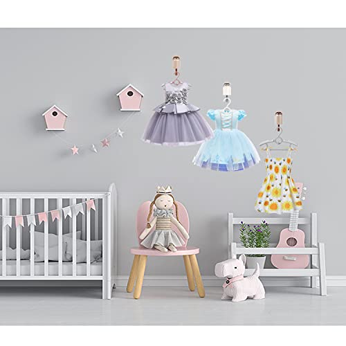 Gencuoir Baby Nursery Closet Hangers, Ultra Thin Non-Slip and Extendable Laundry Infant Pant Hanger for Newborn Clothes - 20pcs11-14" Pink Adjustable Children Coat Hanger for Girl Boy Toddler Kids Child - Image 5