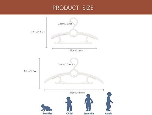 Gencuoir Baby Nursery Closet Hangers, Ultra Thin Non-Slip and Extendable Laundry Infant Pant Hanger for Newborn Clothes - 20pcs11-14" Pink Adjustable Children Coat Hanger for Girl Boy Toddler Kids Child - Image 2