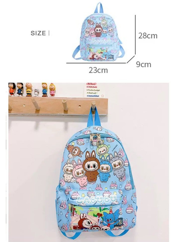 لابوبو حقيبة أطفال حقيبة ظهر للأطفال الصغار حقيبة ظهر مدرسية للأطفال حقيبة كتب خفيفة الوزن للأطفال من عمر سنتين فما فوق أزرق - Image 2