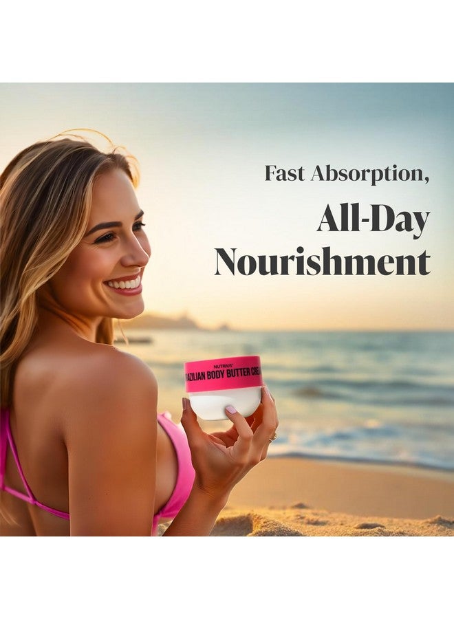 nutrius Nutrius Brazilian Body Butter Cream Berry Bliss - Experience Luxe Hydration, Acai, Mango, Cocoa & Cupuacu, Vitamin C for Radiant Glow - Vegan & Cruelty-Free Formula, Crafted for Silky-Smooth - 6 FL OZ - Image 5