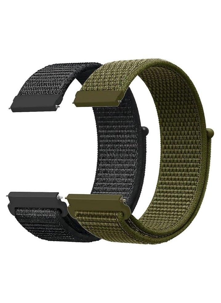 ELTRAZONE Nylon Fabric Watch Straps 20 mm/22 mm Bracelet for Men Women Replacement Strap Quick Release Smartwatch Sport Watches Replacement Strap Adjustable Soft Breathable Watch Strap - Image 1