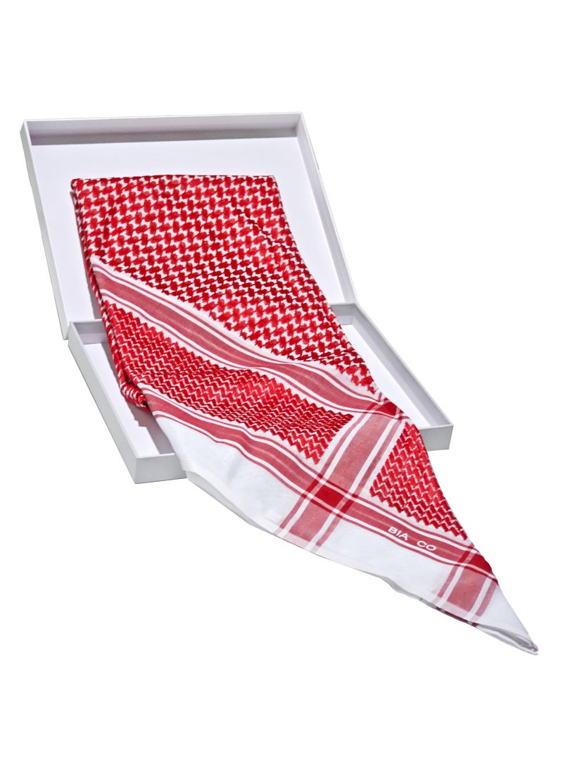 جالادون - شماغ رجالي كلاسيكي غير رسمي باللون الأحمر، مصنوع من مزيج قطني عالي الجودة، طراز A40 - Image 1