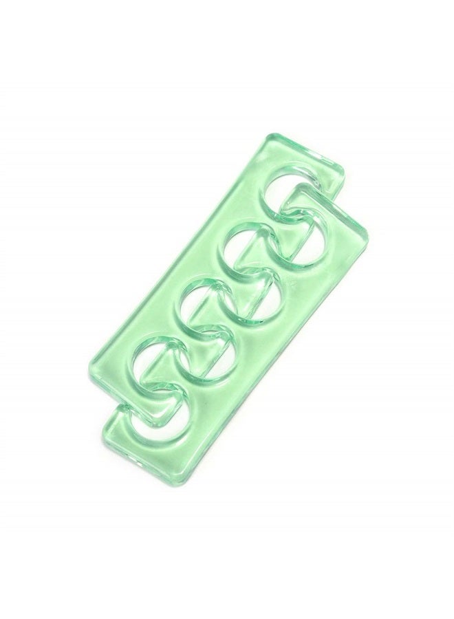 Rolabling Toe Separators Flexible Soft Silicone Finger Toe Spacers for Nail Polish Pedicure Tools (Green) - Image 1