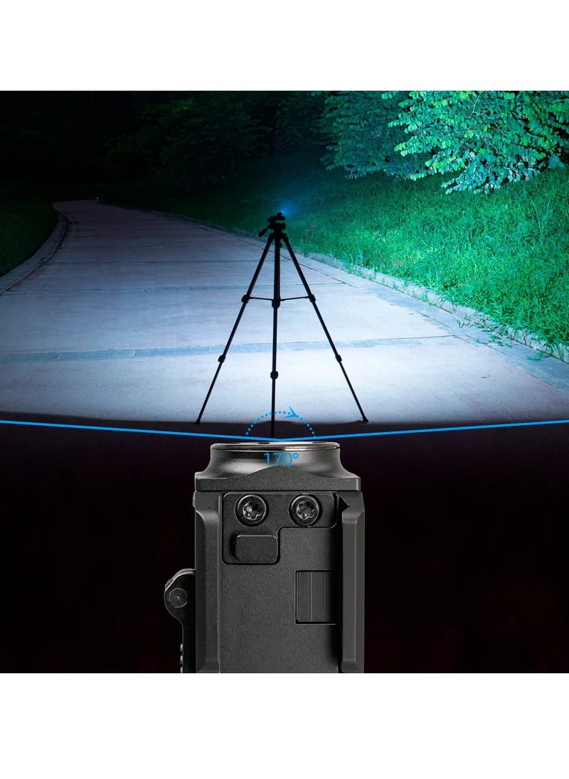 Tactical Light, 800lm LED Military Lamp Light, Strong And Durable Quick Release Flashlight, Long Lasting Rechargeable Bright Military Torch With Two Working Modes, (Grey)